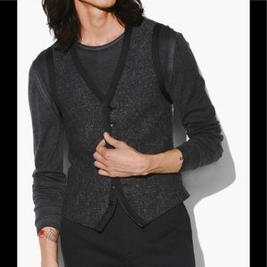 JOHN VARVATOS BUTTON FRONT VEST SZ 50